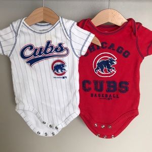 2 pack Chicago Cubs onesies